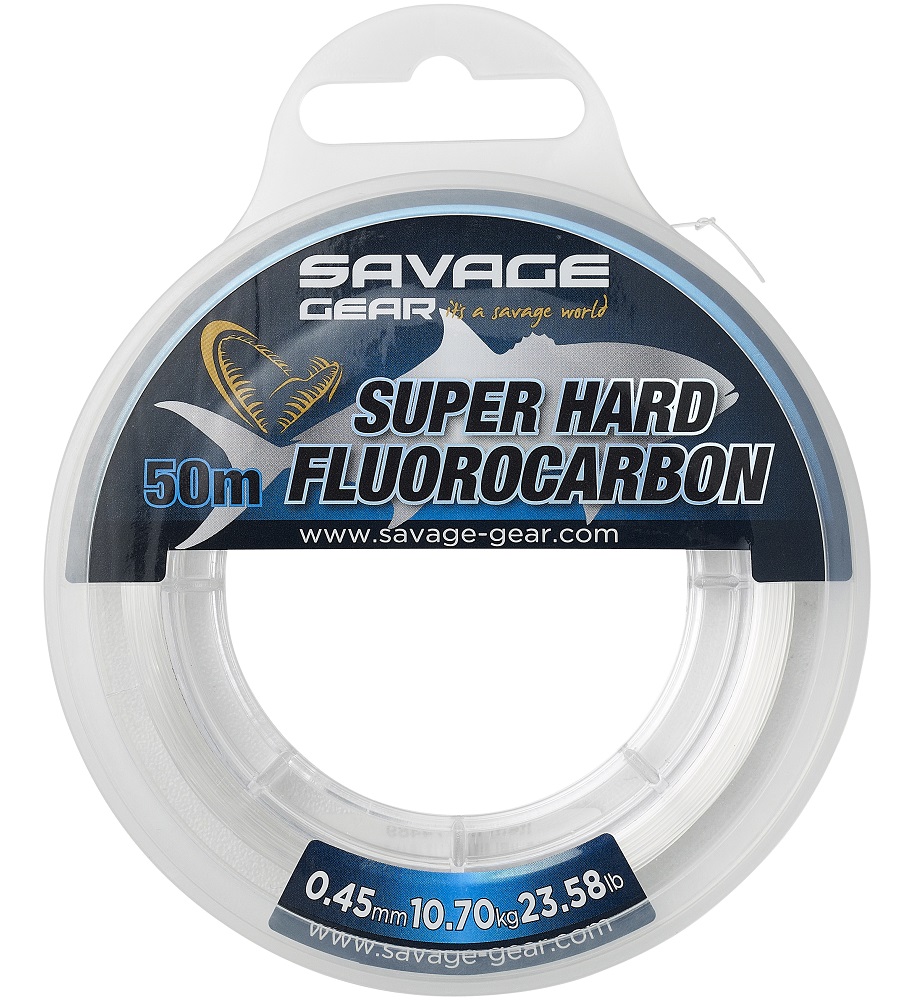 Savage gear fluorocarbon super hard clear - 50 m 0,50 mm 13,2 kg