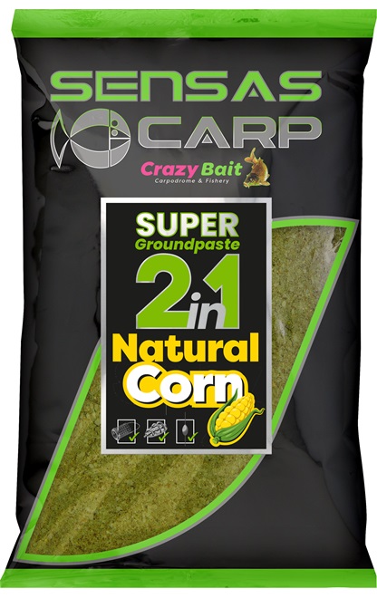 E-shop Sensas zmes na pastu super groundpaste 2in1 1 kg - natural corn
