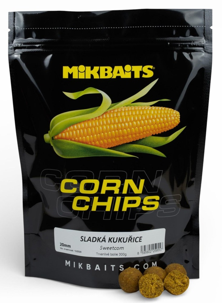 E-shop Mikbaits boilie corn chips sladká kukurica - 300 g 24 mm
