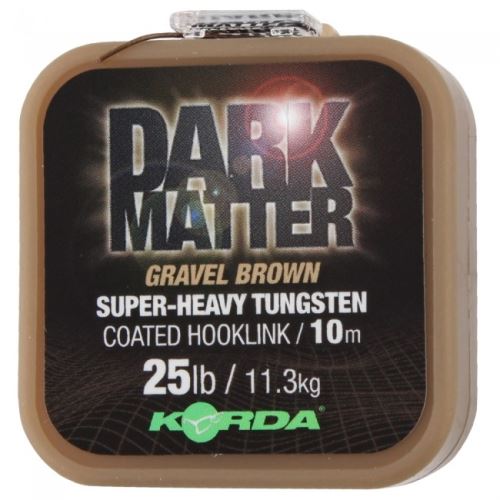 Korda Náväzcová Šnúrka Dark Matter Tungsten Coated Braid Gravel Brown 10 m