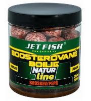 Jet Fish Boostrované Boilie Natur Line Broskyňa Korenie 250 ml 20 mm