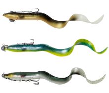 Savage Gear Gumová Nástraha 3D Real Eel Bulk Green Silver (2)