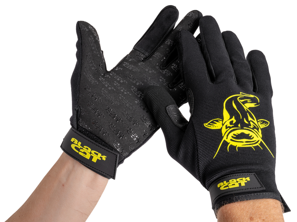 Black cat rukavice cat gripper gloves - l