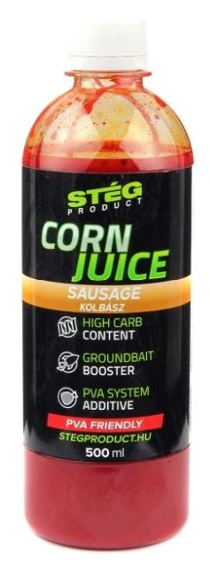 Stég booster corn juice 500 ml - sausage