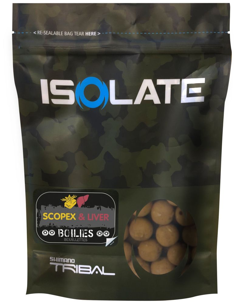 E-shop Shimano boilie isolate scopex liver - 20 mm 1 kg