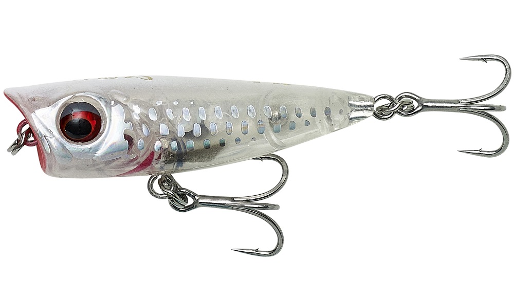 Savage gear wobler 3d minnow popper crystal white - 4,3 cm 4 g