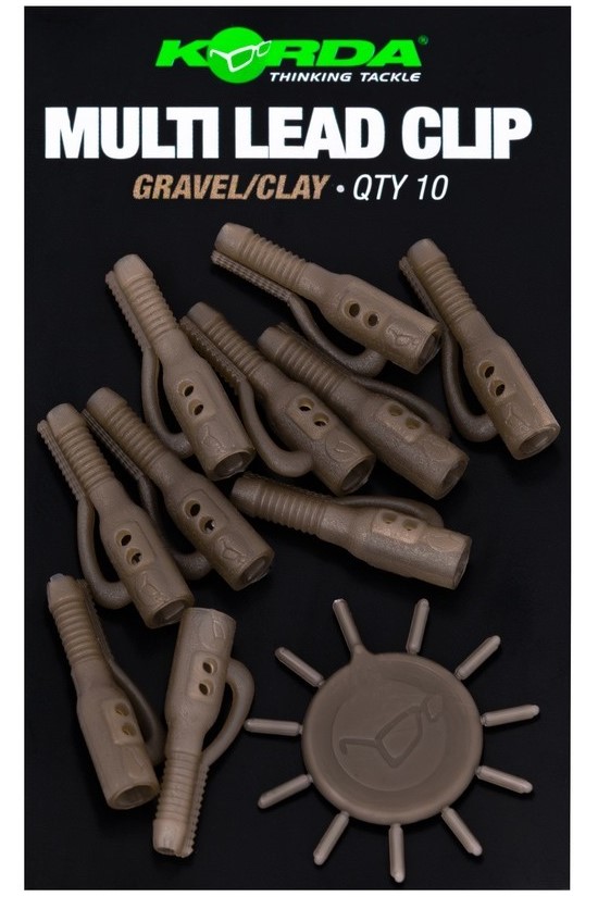 Korda závesky multi lead clip - gravel/clay