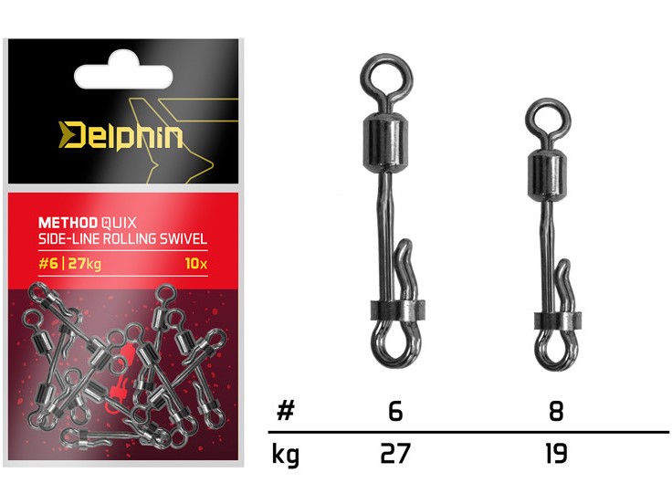 Delphin obratlík rýchloobratlík s poistkou method quix 10 ks - veľkosť 6 nosnosť 27 kg