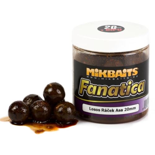 Mikbaits Boilie V Dipe Fanatica Losos Ráček Asa 250 g