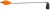 Zebco Indikátor DB Series Drop Back Indicator - 37 cm white / orange