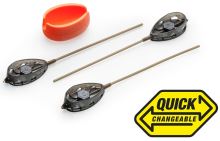 Mivardi Sada Rýchlovýmenných Method Kŕmitok QMR Flat L Long 30 g + 40 g + 50 g + Formička (1)