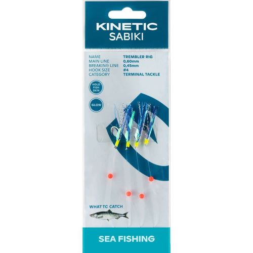 Kinetic Náväzec Sabiki Trembler Holo Fishskin Blue Flash 130 cm #4