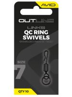 Avid Carp Obratlík s Krúžkom Outline QC Ring Swivel (1)