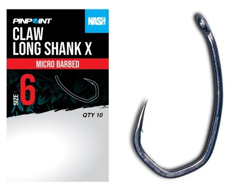Nash háčiky claw long shank x micro barbed 10 ks - veľkosť 2