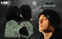 Hotspot Design Zimná Čiapka s Kožuškom Čierna (4)