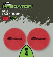 Fox Rage Predator Plávajúca Pena Bait Poppers 4 ks - Červená X-Large