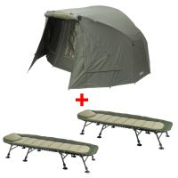 Mivardi Bivak New Dynasty XL + Prehoz + 2x Lehátko Comfort XL8