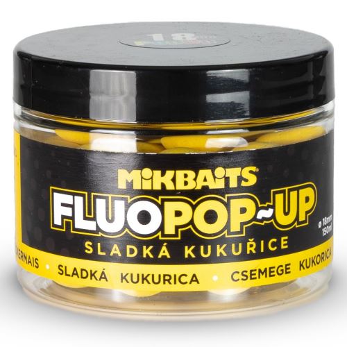 Mikbaits Plávajúce Boilie Fluo  Sladká kukurica 150 ml