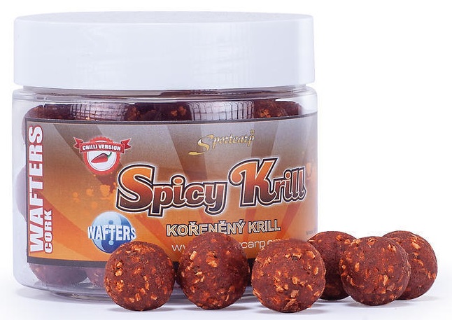 Sportcarp boilie neutrálne vyvážené nástrahy wafters cork 300 ml 20 mm-spicy krill