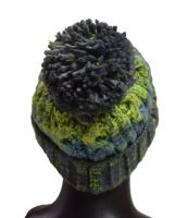 R-SPEKT Čiapka Maxi Pompom Beanie Šedozelený (2)