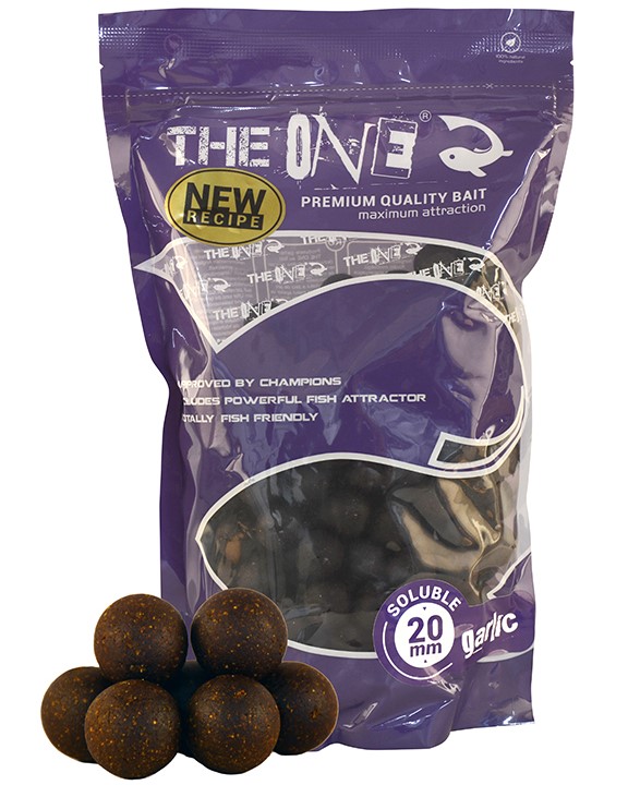 The one boilies rozpustné purple soluble cesnak 1 kg - 20 mm