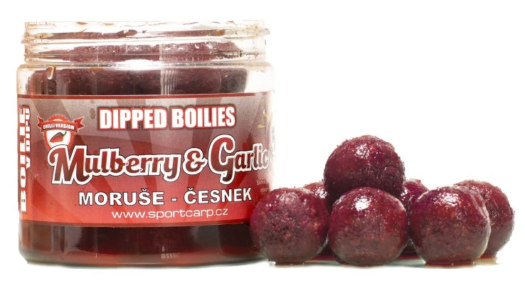 E-shop Sportcarp boilies v dipe dipped boilies 200 ml 20 mm - mulberry garlic