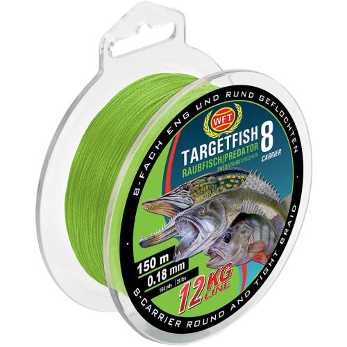 WFT Splietaná Šnúra Targetfish 8 Chartreuse 150 m Zelená