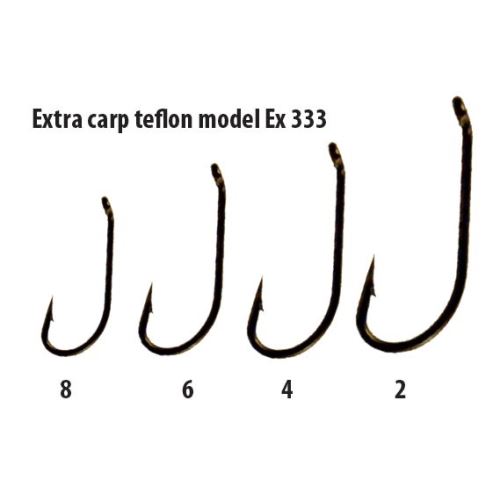 Extra carp háčiky teflon séria  EX 333   ( 10ks v balení)