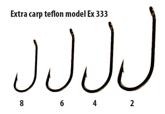 Extra carp háčiky teflon séria  ex 333   ( 10ks v balení)-veľkosť 6