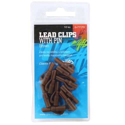 Giants Fishing Záves Na Bočné Olovo Standard Lead Clip 10 ks