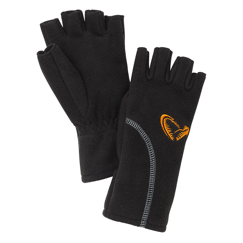 Savage gear rukavice wind pro half finger black - l