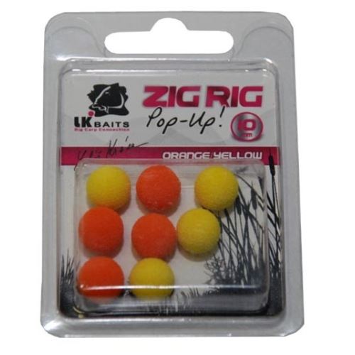 LK Baits Bolies Zig Rig Pop-Up 10 mm Orange Yellow