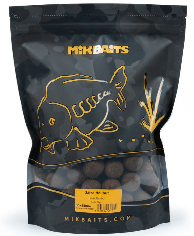 Mikbaits boilie catfish pečeň halibut 1 kg - 30x25 mm