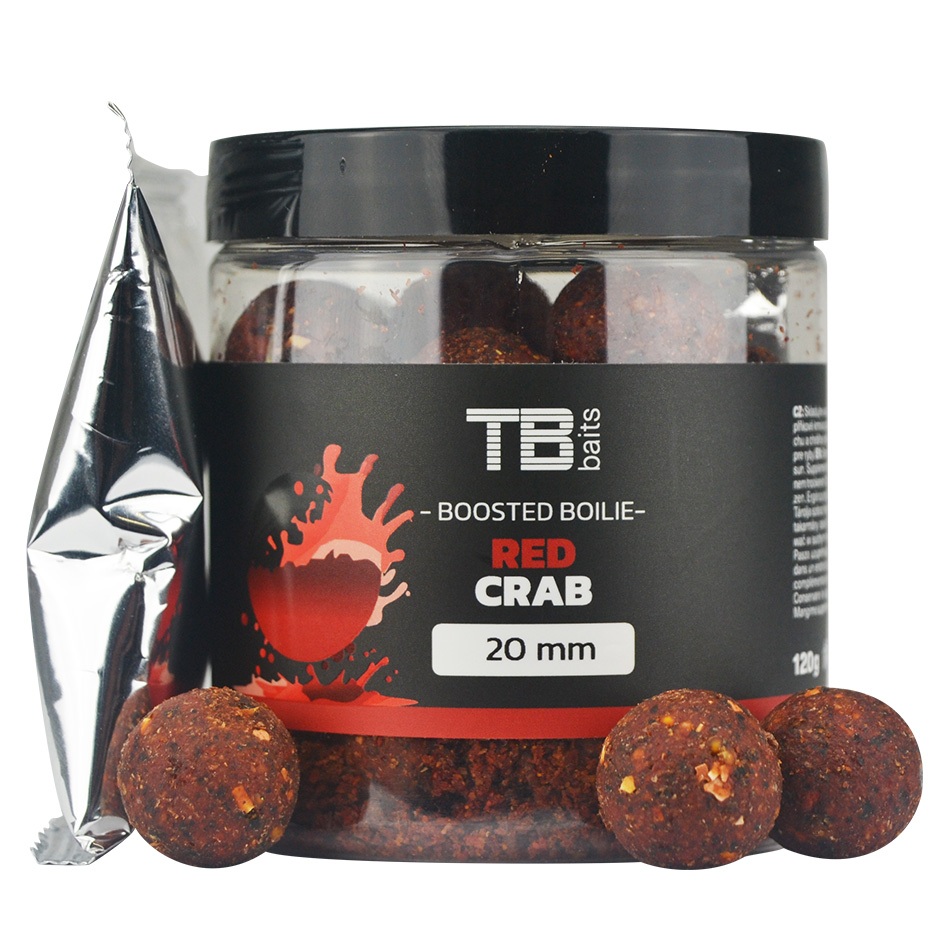E-shop Tb baits boosterované boilie red crab 120 g - 20 mm