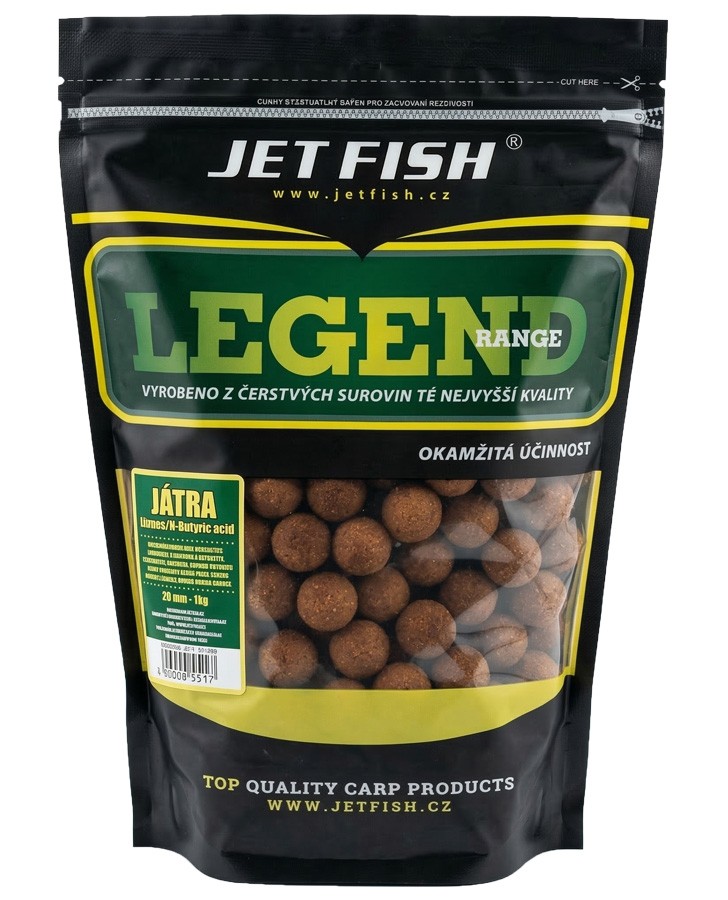 Jet fish boilie legend range pečeň ananás n-butyric - 200 g 12 mm