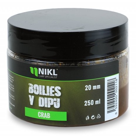 Nikl boilies v dipe crab 250 g - 20 mm