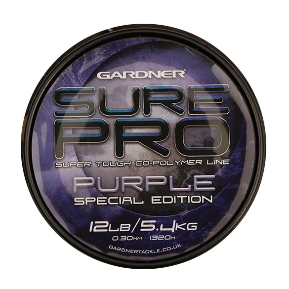 Gardner vlasec sure pro purple special edition fialová-priemer 0,38 mm / nosnosť 8,2 kg / návin 760 m