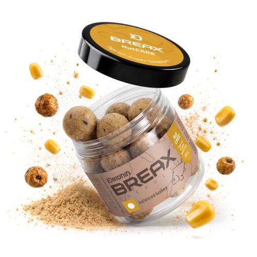Delphin Vyvážené Boilies BreaX NutCAKE Tigrí Orech Scopex Kukurica 100 g