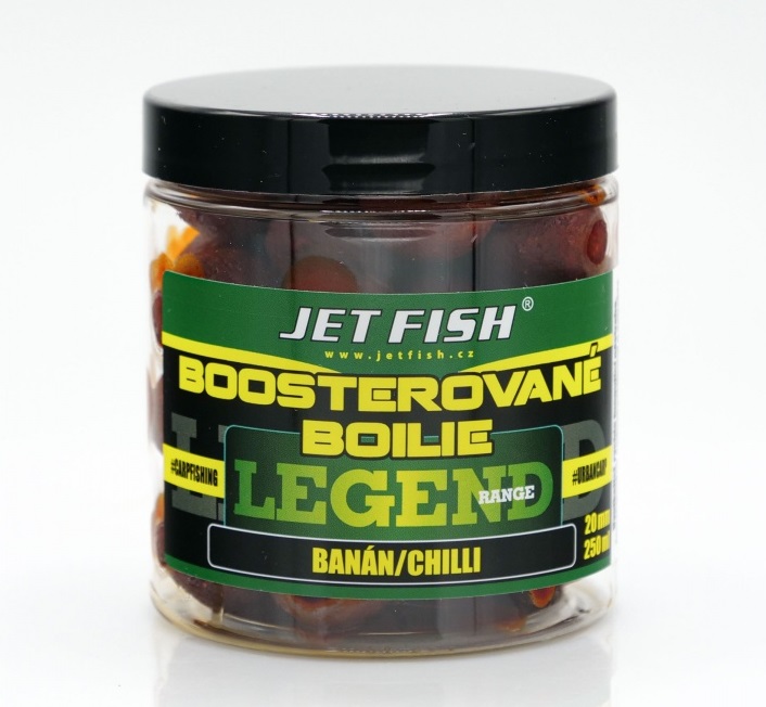 E-shop Jet fish boosterované boilie legend range banán chilli 250 ml - 20 mm