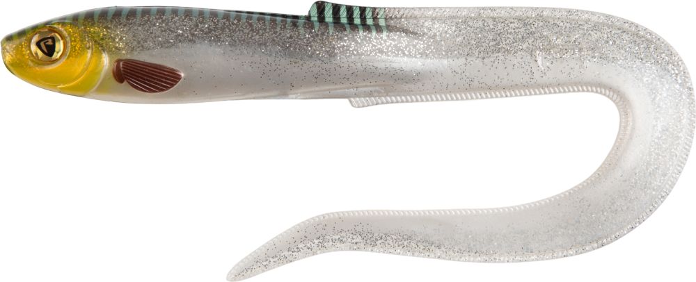 Fox rage gumová nástraha slick eel uv silver halo - 35 cm