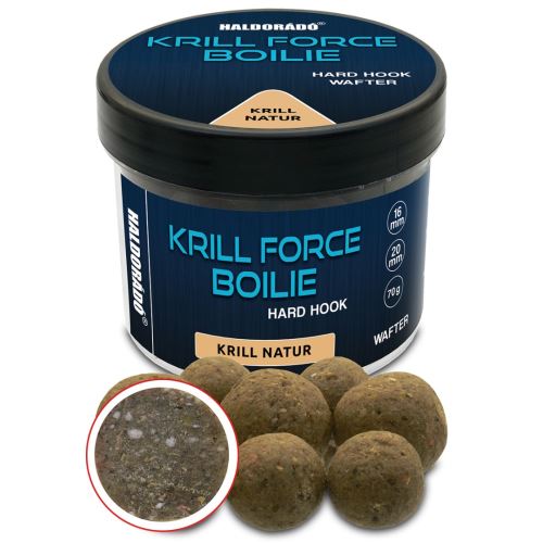 Haldorádó Tvrdené Boilie Krill Force Hard Hook Boilies Wafters 70 g 16/20 mm