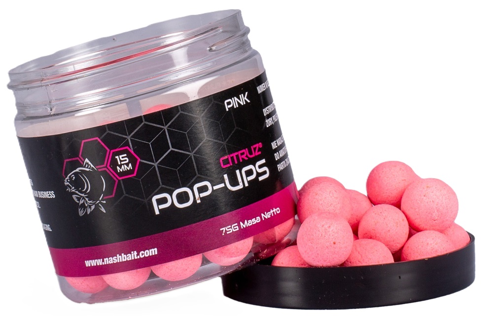 Nash plávajúce boilie pop ups citruz pink 75 g - 20 mm