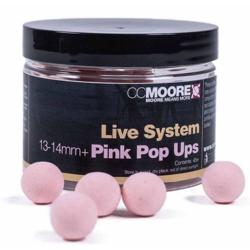 CC Moore Plávajúce Boilie Live System Ružové Extra Plávajúce 13-14 mm 45 ks