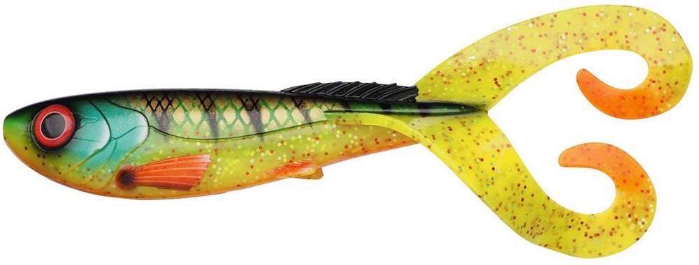 Abu garcia gumová nástraha beast twintail firetiger 21 cm 74 g 4 ks