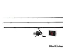 Delphin Feedrový Set Yakuza Prút 3 m 100 g 3-diel + Navijak 4T + Príslušenstvo (2)