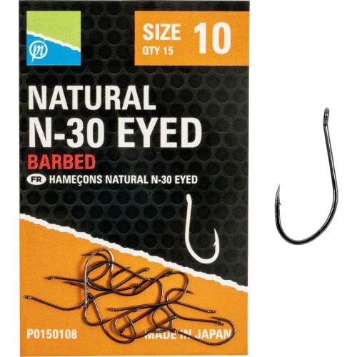 Preston Inovations Háčiky Natural N-30 Eyed
