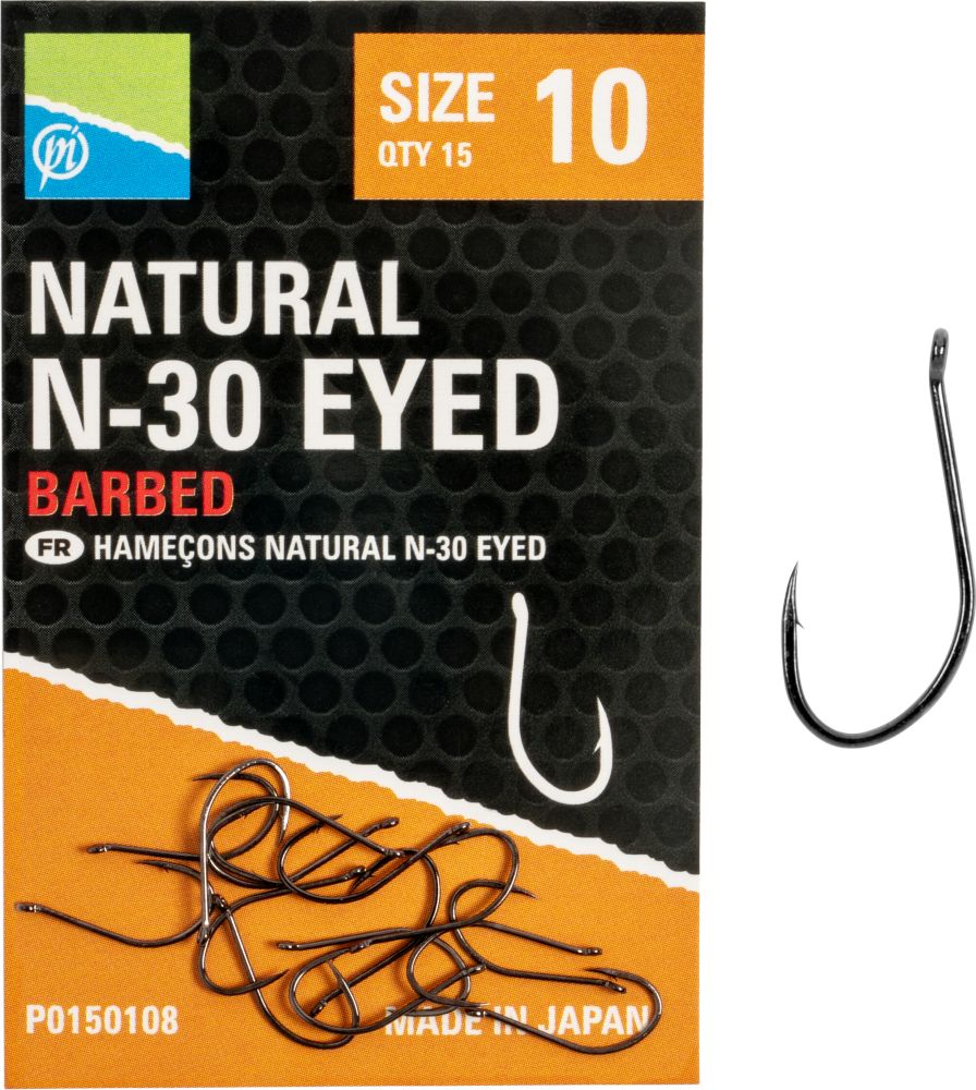 Preston inovations háčiky natural n-30 eyed - veľ. 10