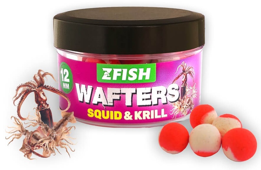 Zfish vyvážené boilies balanced wafters 20 g 12 mm - squid-krill