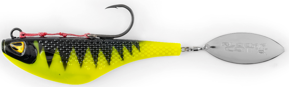 E-shop Black cat nástraha mad flash spin tail shock perch 14 cm 82 g