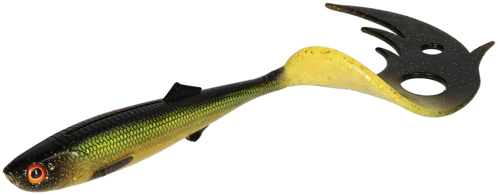 Mikado gumová nástraha sicario pike tail tench balenie - 10,5 cm 6 g 4 ks